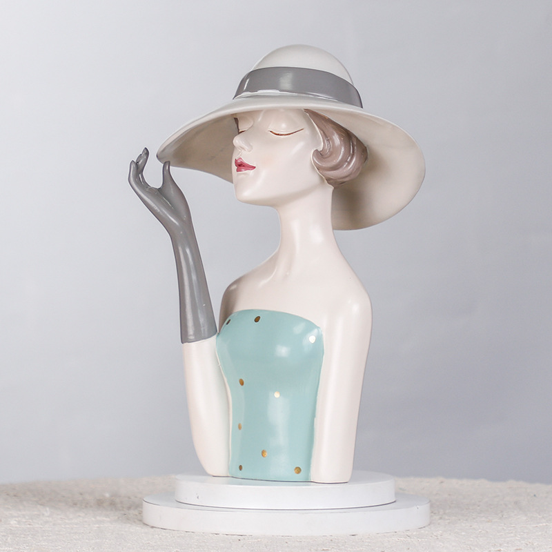 Resin Art Instagram - Sculpture de fille de style Instagram