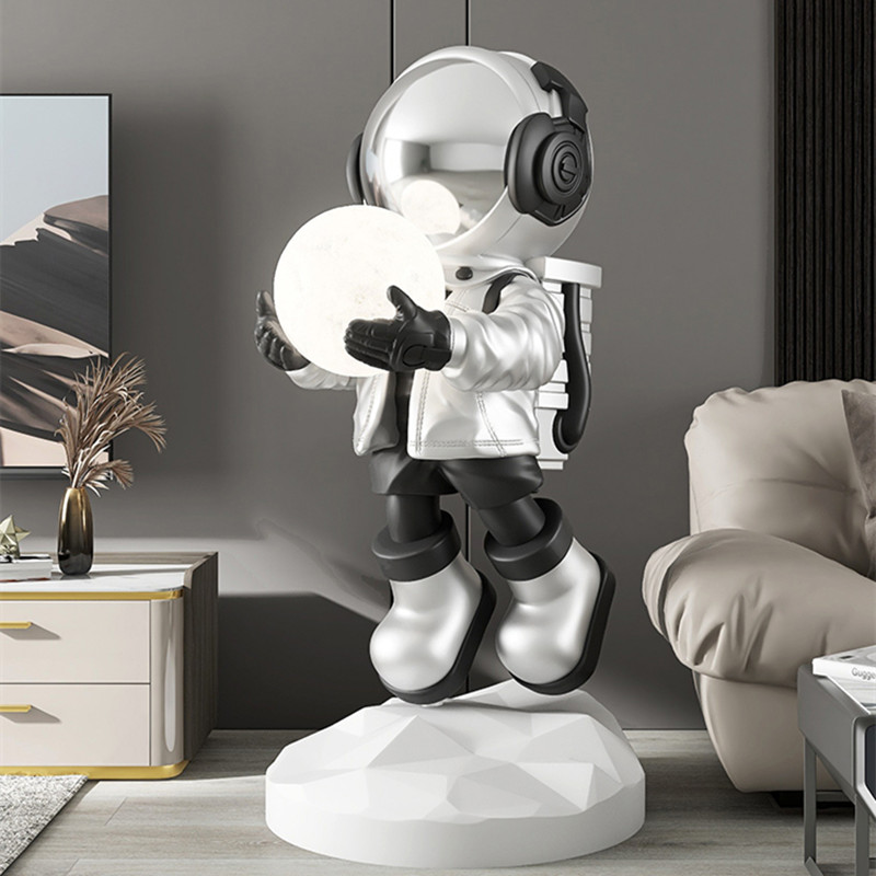 Resin Art On Floor - 2026 Astronaute Lampadaire Décor Statue Résine