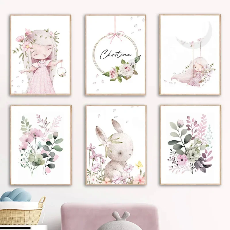 Resin Art Name - Décoration Murale Esthétique Nordique : Lapin