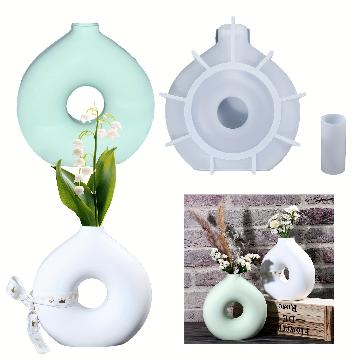 Resin Art Workshop - 1 bricolage Vase rond Silicone moule