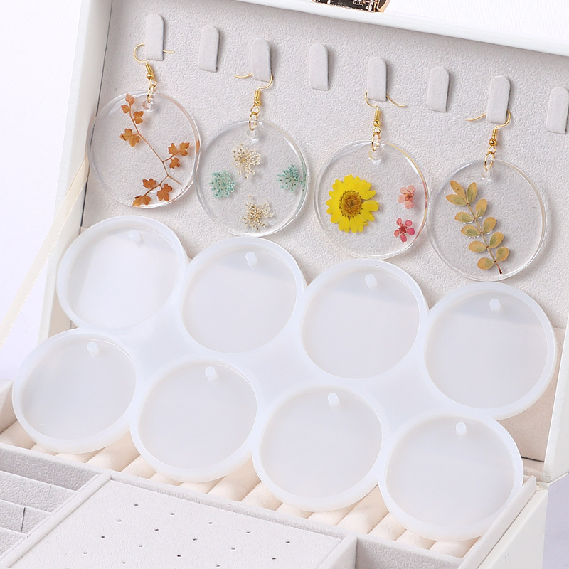 Resin Mixing Cup - 8/12 pièces pendentifs ovales ronds moule