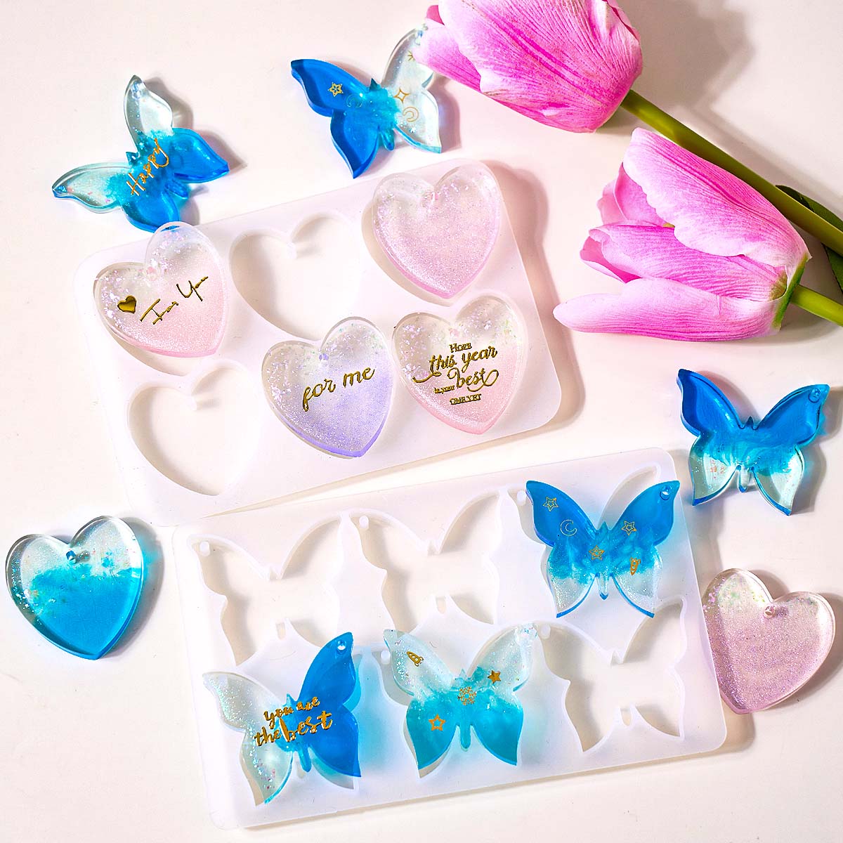 Resin Art Mold - Moule en silicone à six cavités