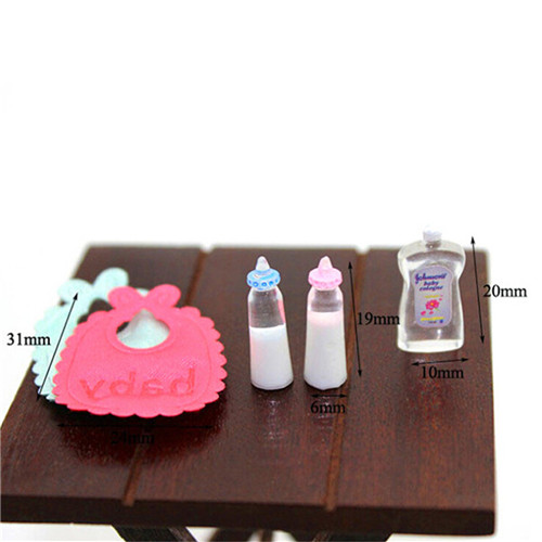 Resin Art Baby - Maison de poupées 1:12, biberons miniatures,