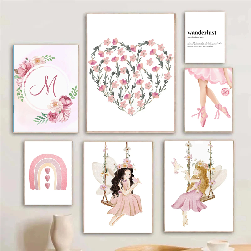 Resin Art Name - Peinture diamant murale, Cygne rose, Arc-en-ciel,