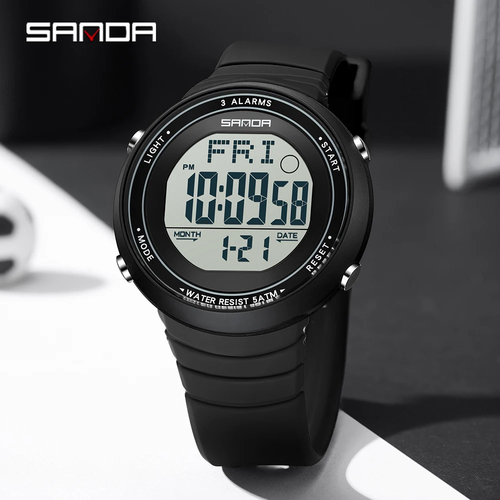 Resin Art Underwater - Montre de sport numérique SANDA pour