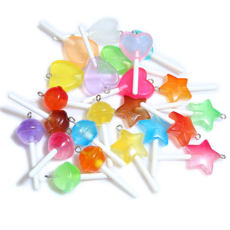 Resin Art Glitter - 10pcs Pendentifs En Résine Brillant Rond