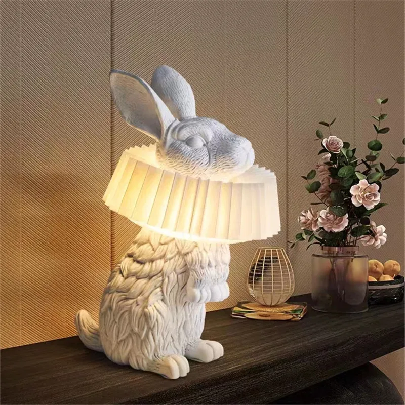 Resin Art On Floor - AdTosRabbit-Lampe de Table LED Moderne en