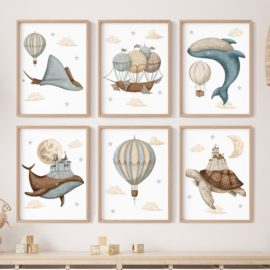 Resin Art Baby - Affiches murales nordiques pour chambre d'enfant,