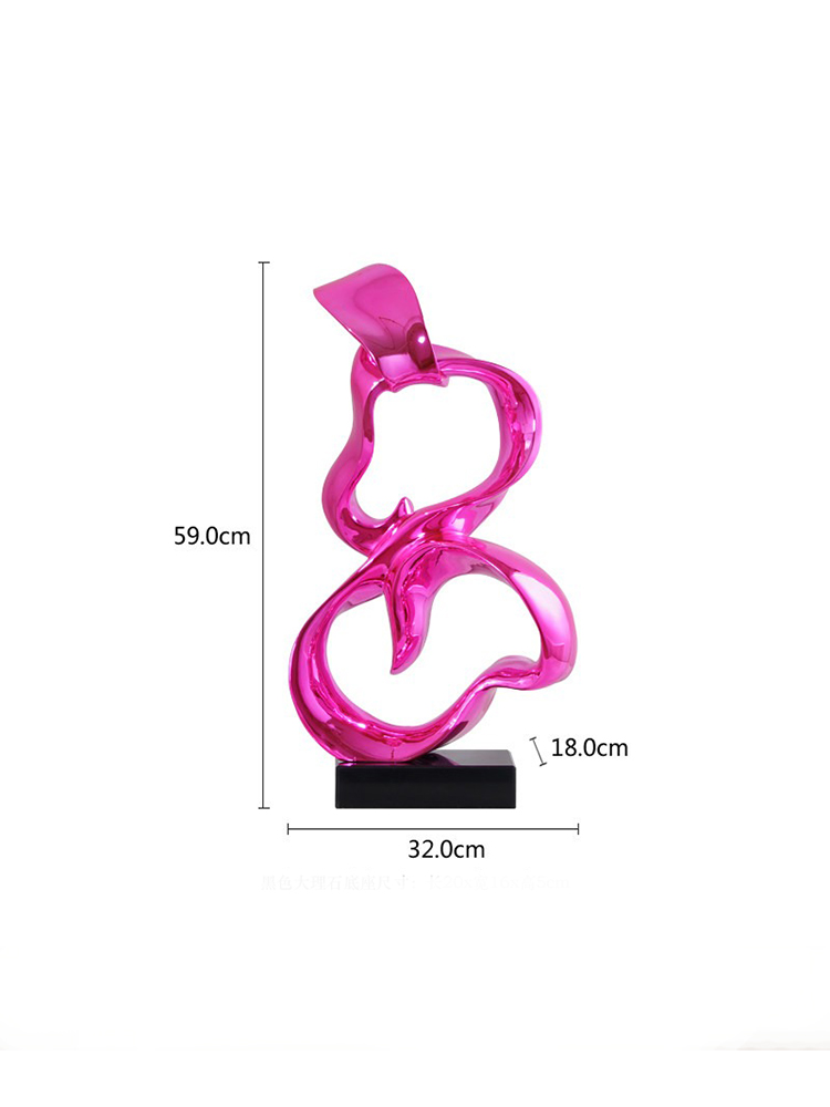 Resin Art Gift For Anniversary - Sculpture abstraite en résine avec ruban