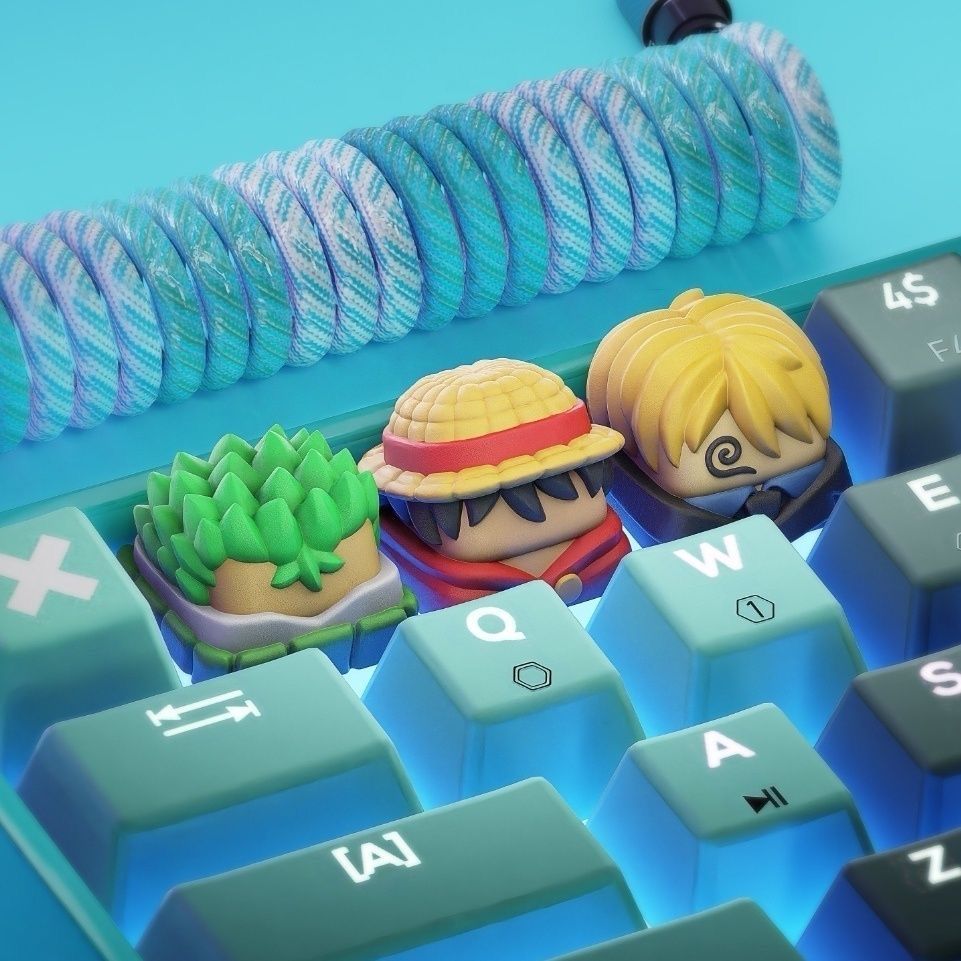 Resin Art Workshop - Nouveaux Keycaps Kawaii ONE PIECE Luffy