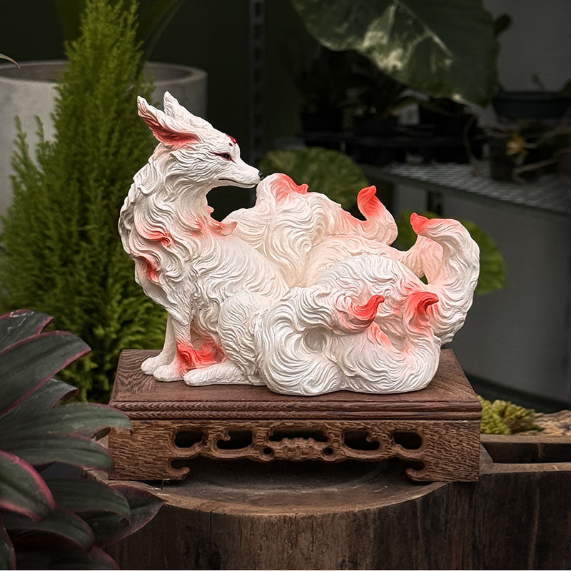 Ornements renard à neuf queues - Resin Art Gift For Anniversary avis et prix