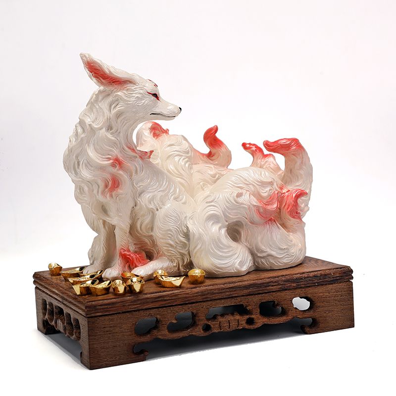 Ornements renard à neuf queues - Resin Art Gift For Anniversary avis et prix