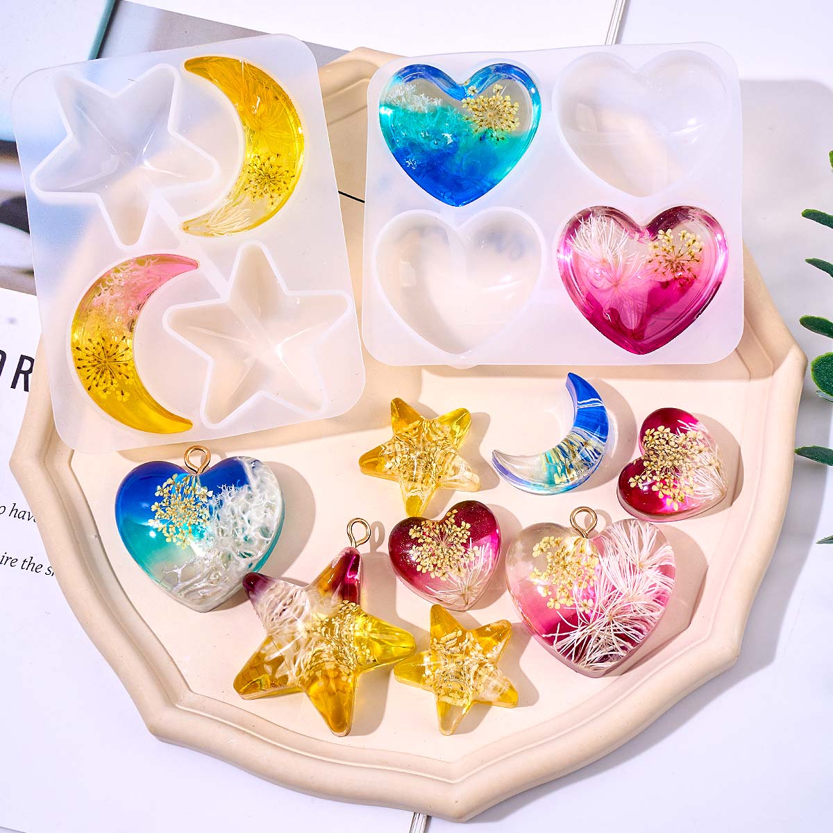 Moule en silicone Cœur Étoile  - Resin Art Mold avis et prix