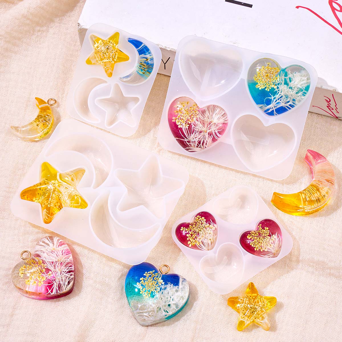 Moule en silicone Cœur Étoile  - Resin Art Mold avis et prix