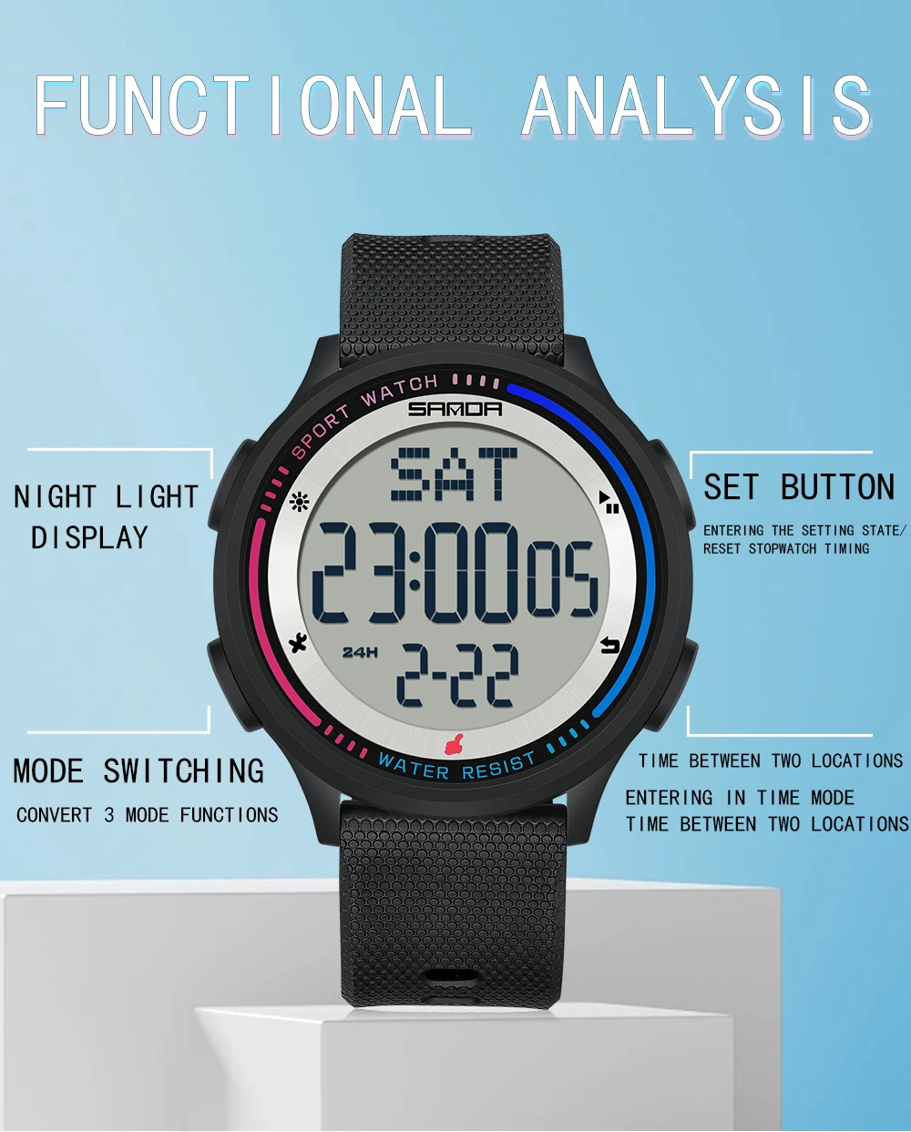 Sanda-Montres à alarme électro - Resin Art Underwater avis et prix
