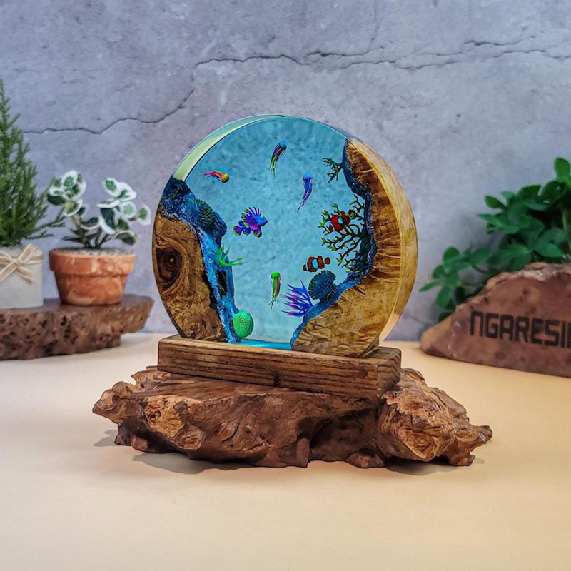 Lampe de table en résine sur l - Resin Art Baby avis et prix