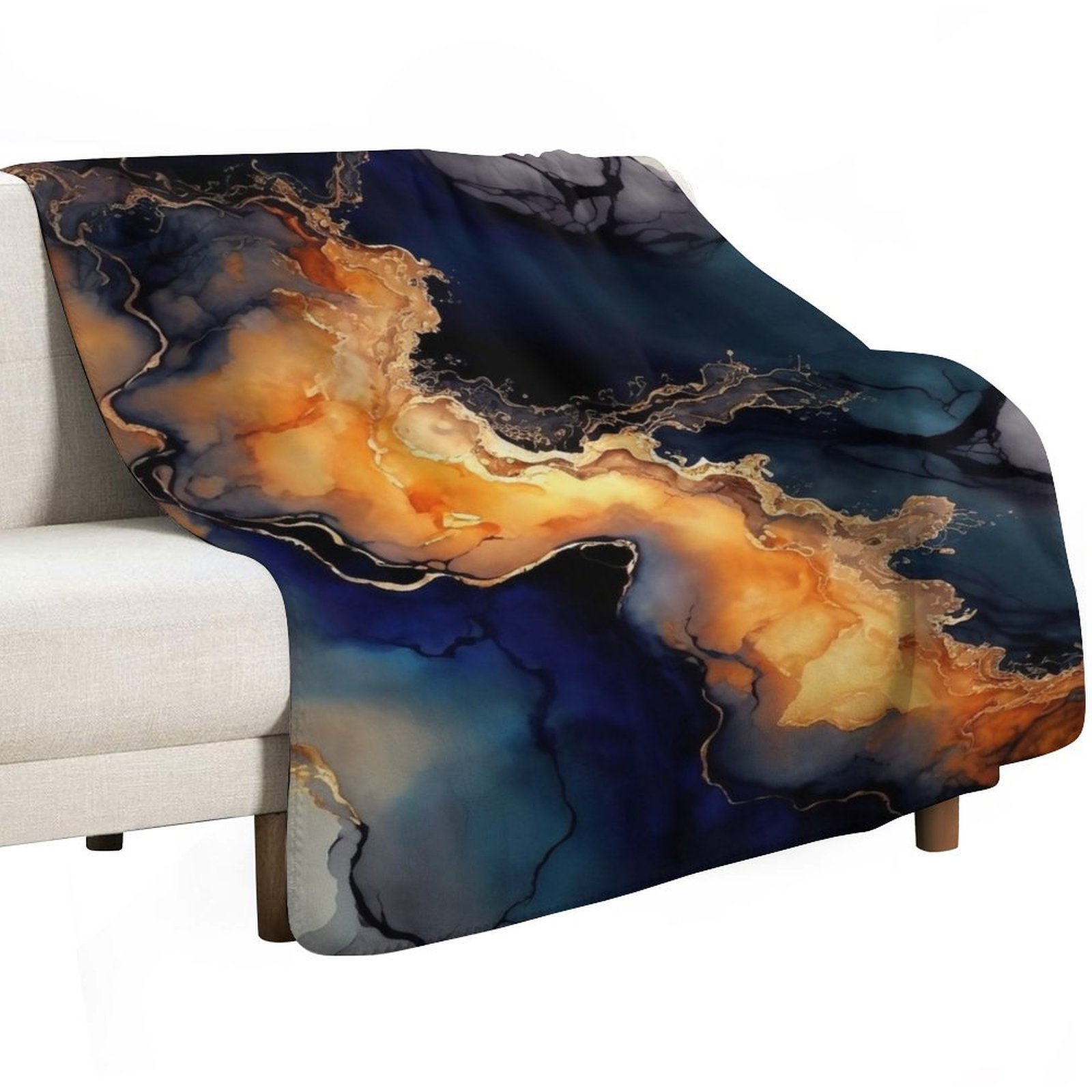 Volcanic Waves - Couverture dé - Resin Art Alcohol Ink avis et prix