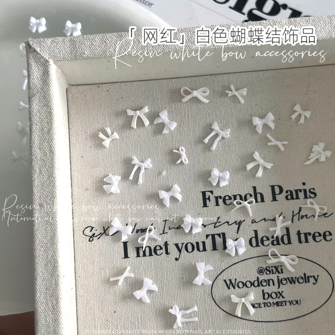 YYM 50PCS White Bow Nail Art : - Resin Art Instagram avis et prix