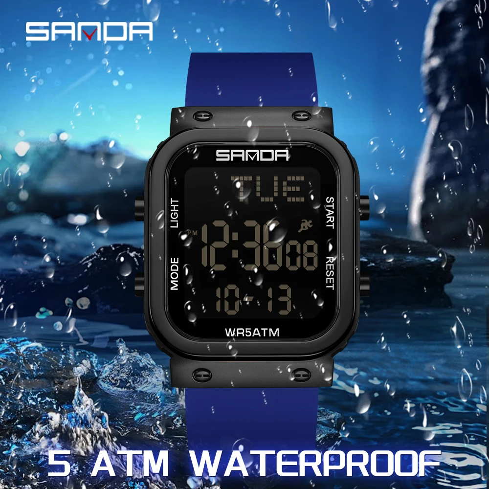 Montre numérique SANDA pour ho - Resin Art Underwater avis et prix