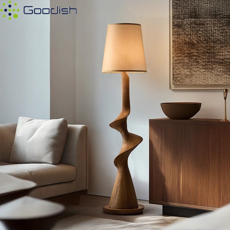 Lampe de sol LED en bois courb - Resin Art On Floor avis et prix