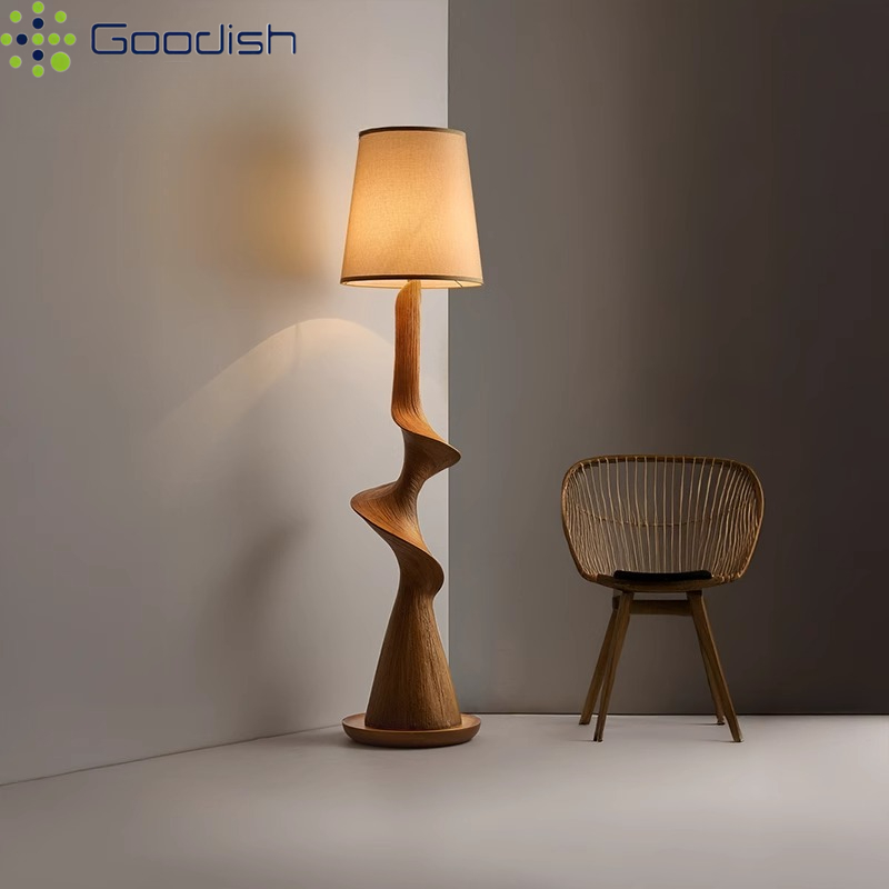 Lampe de sol LED en bois courb - Resin Art On Floor avis et prix