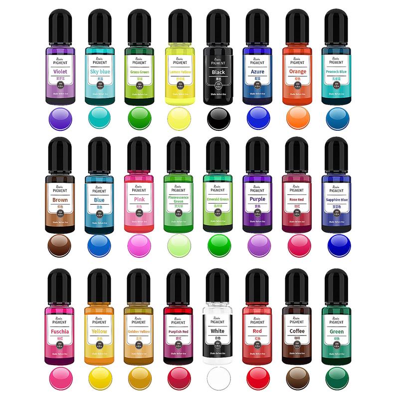 24 couleurs 10 ml/bouteille ré - Resin Art Alcohol Ink avis et prix