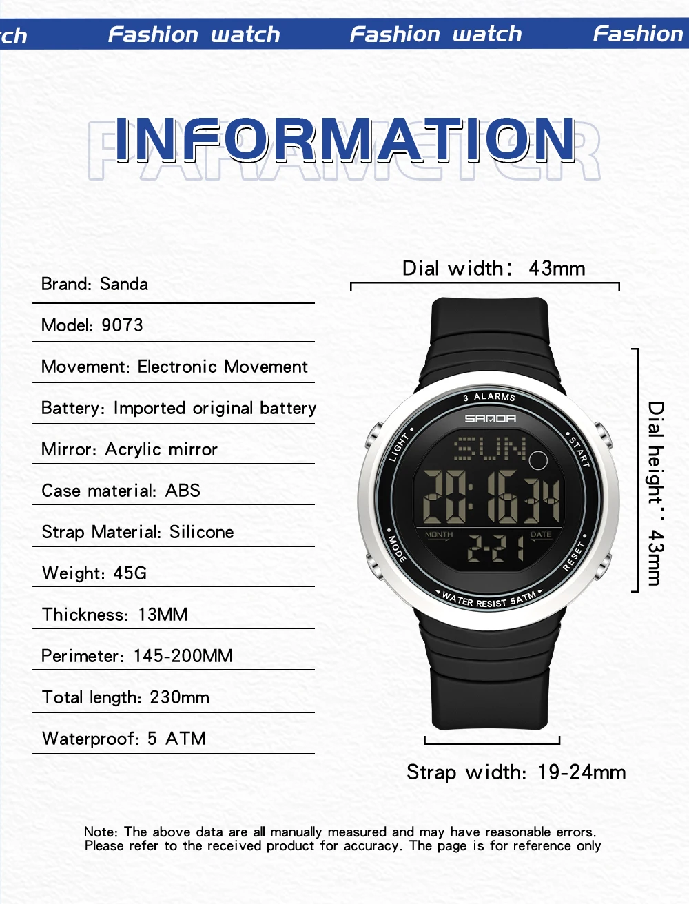 Montre de sport numérique SAND - Resin Art Underwater avis et prix
