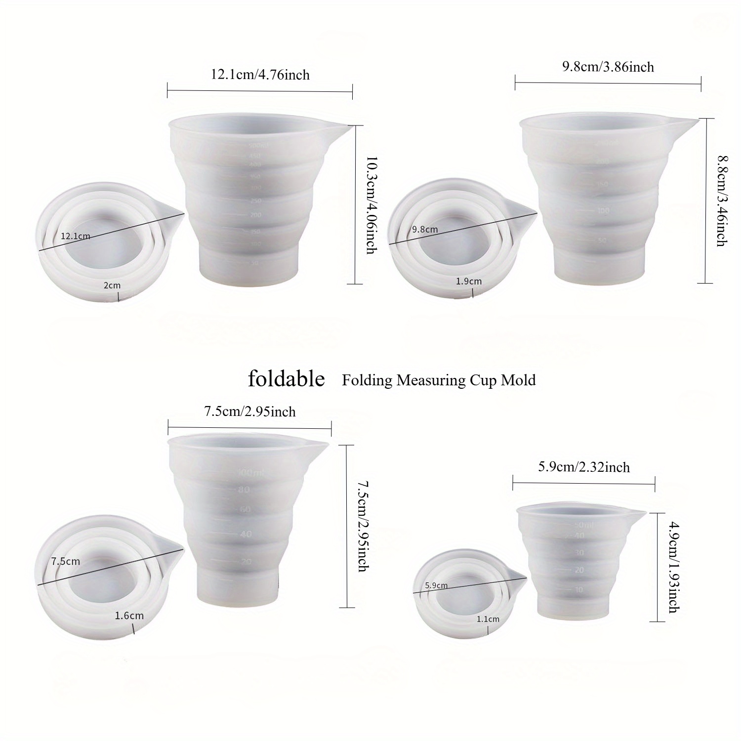 Tasse à mesurer pliable en sil - Resin Mixing Cup avis et prix