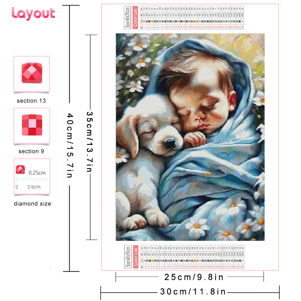 Huacan-5D DIY Diamond Painting - Resin Art Baby avis et prix