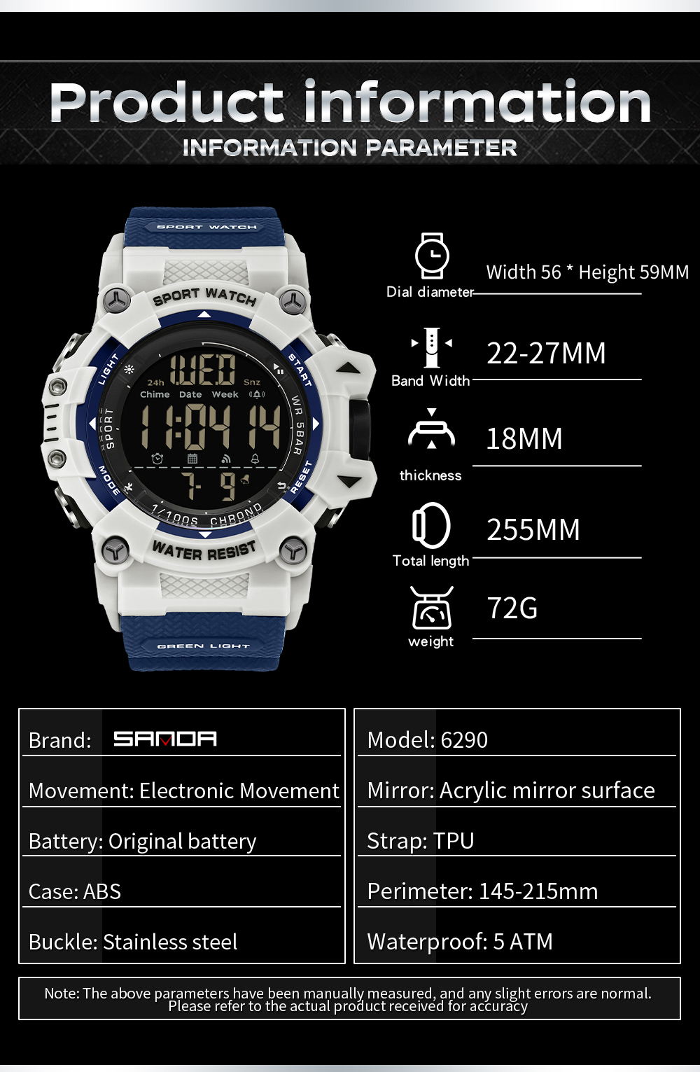 SANDA Nouvelle montre électron - Resin Art Underwater avis et prix