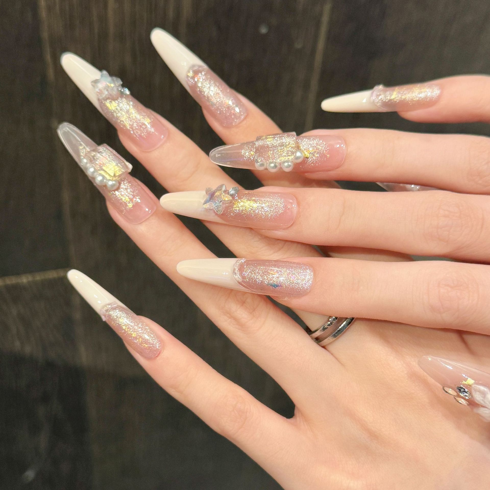 10 pièces d'ongles artificiels - Resin Art Of Flowers avis et prix