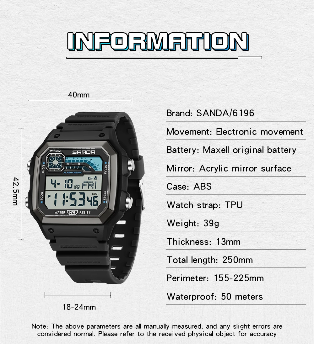 SANDA 6196 montre électronique - Resin Art Underwater avis et prix