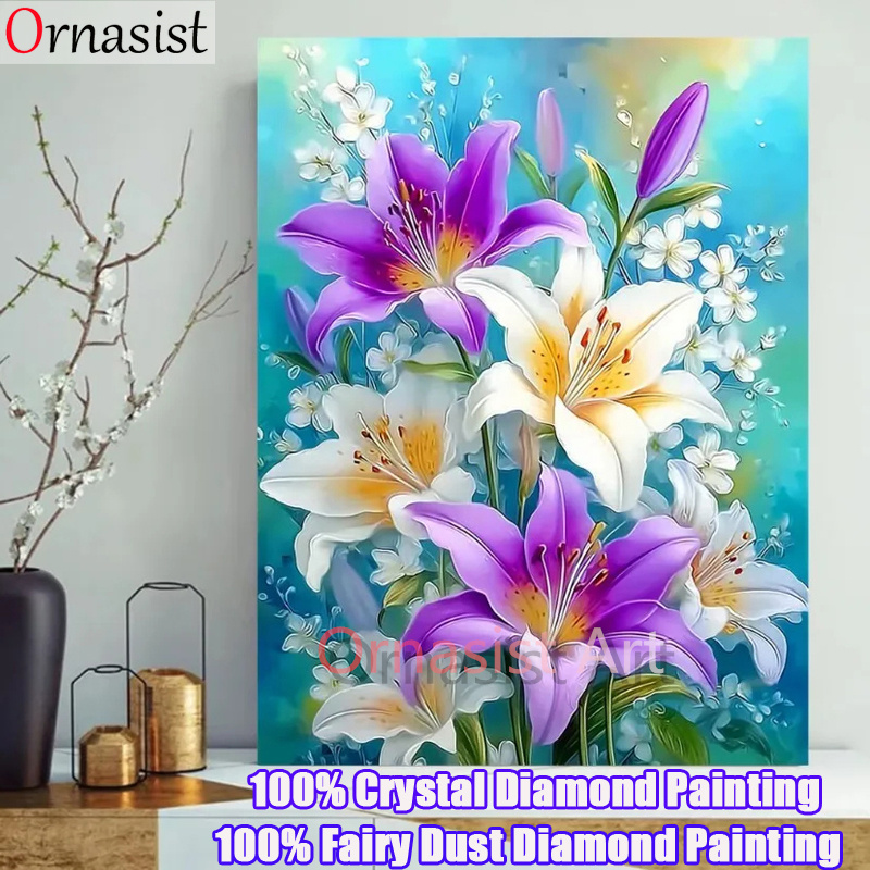 Peinture diamant thème fleur,  - Resin Art Wallpaper avis et prix